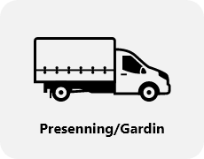 Presenning / gardin logo